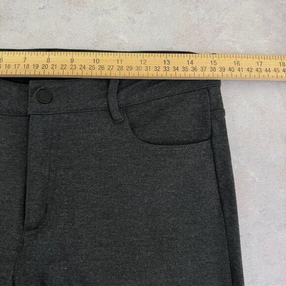 Athleta Pants Women's 6 TALL Heathered Gray Ponte Zipper Fly Stretch Rayon Blend - Picture 9 of 11